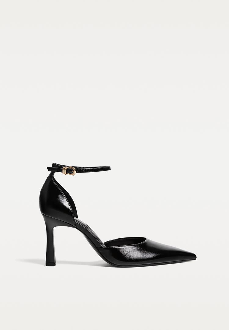 zapatos de tacon de piel