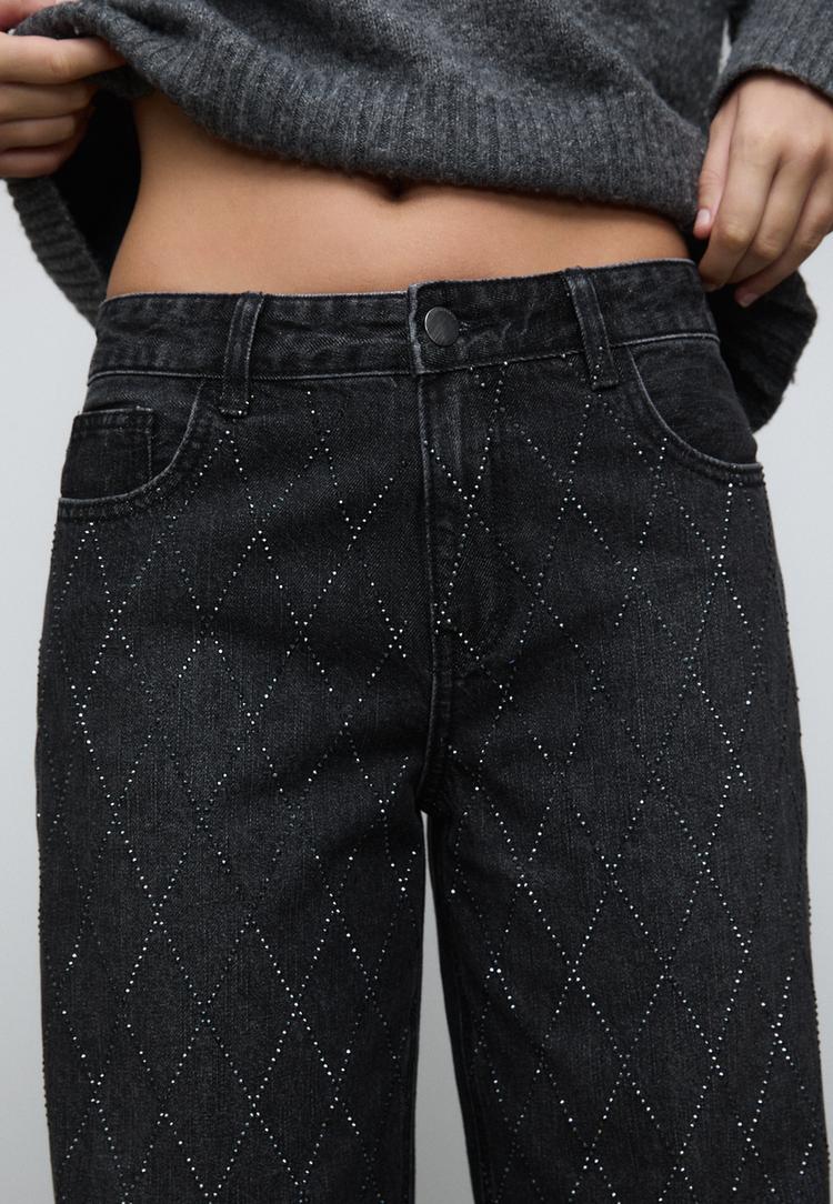 jeans brillos diamante