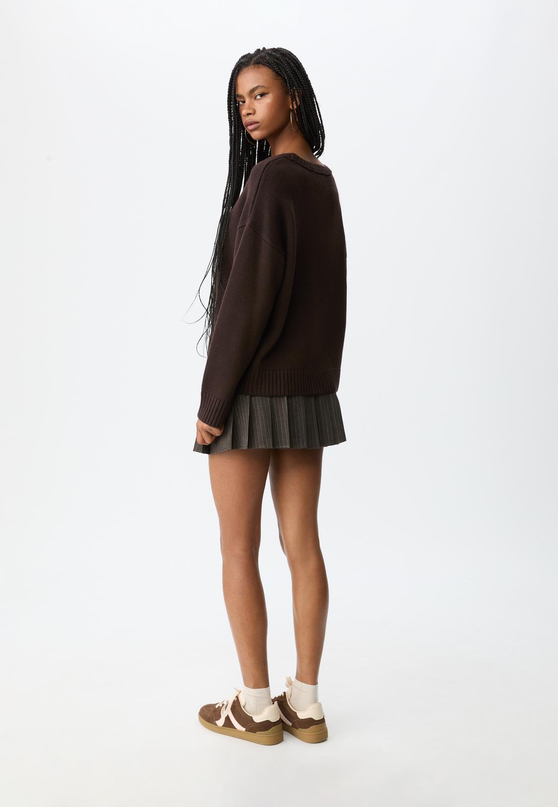 Jersey punto cuello redondo Stradivarius España