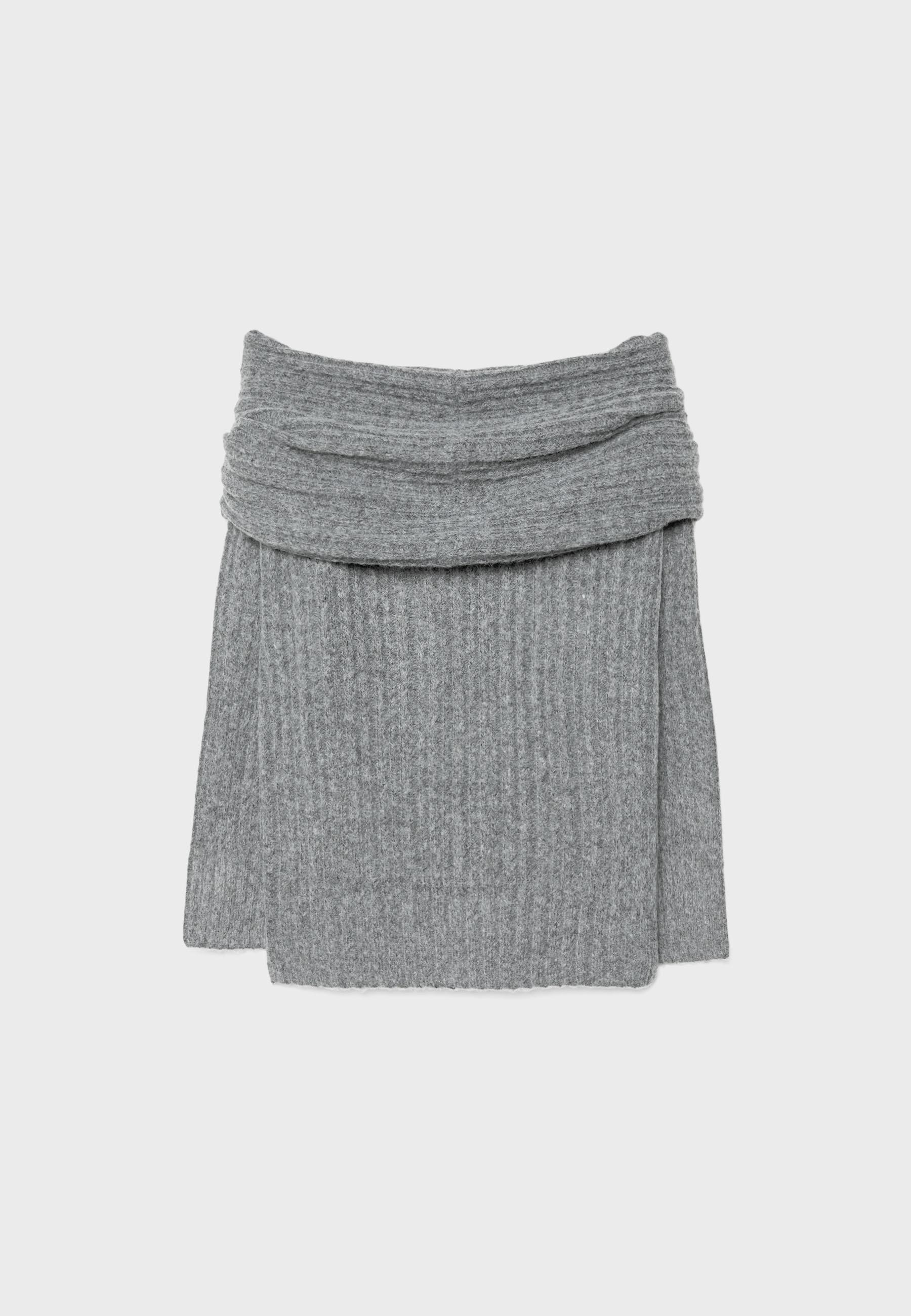 Asymmetric knit off-the-shoulder sweater - Women's fashion