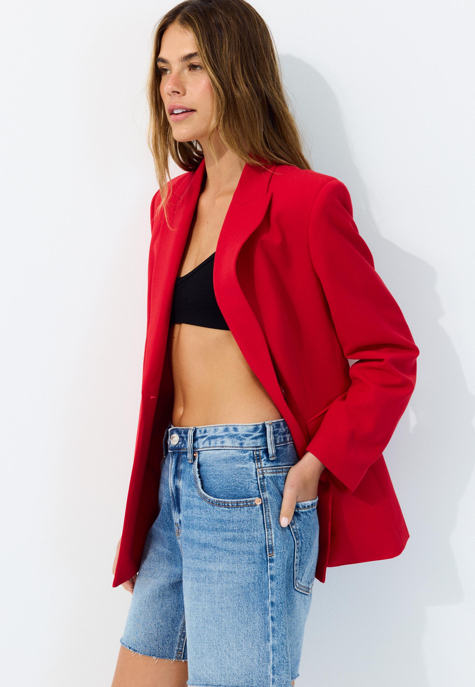 Fitted blazer — Red