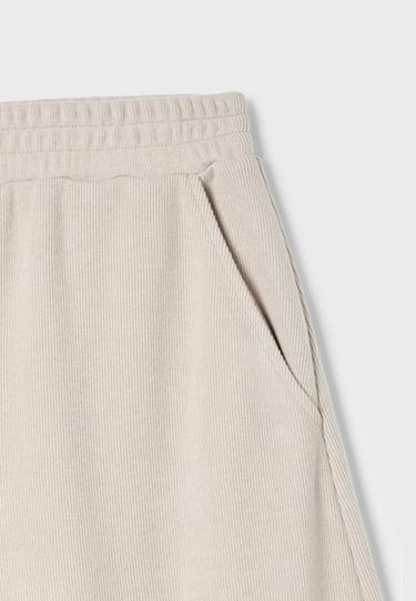 Soft-touch barrel joggers — Stone 9