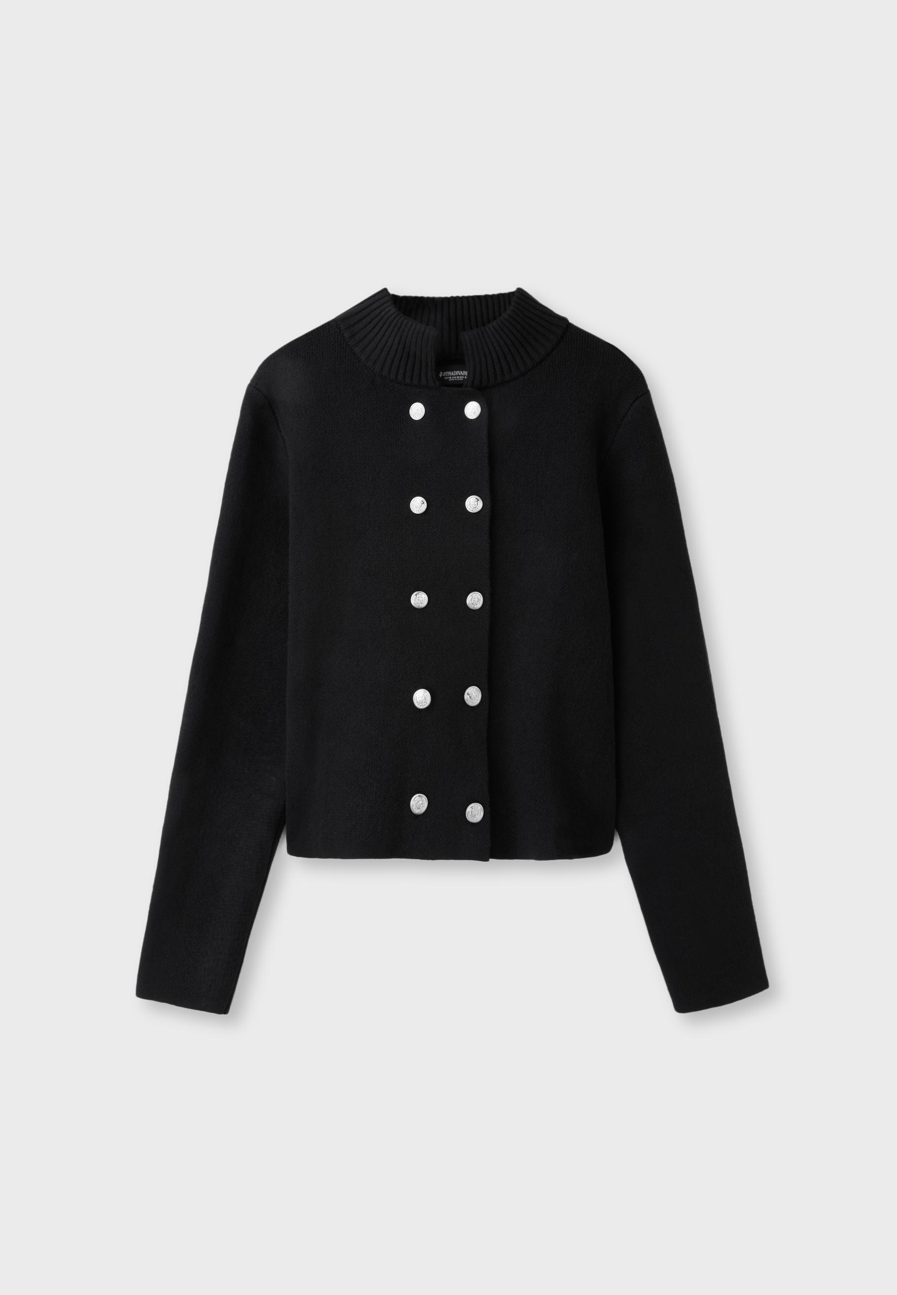 Chaqueta punto doble botonadura mao