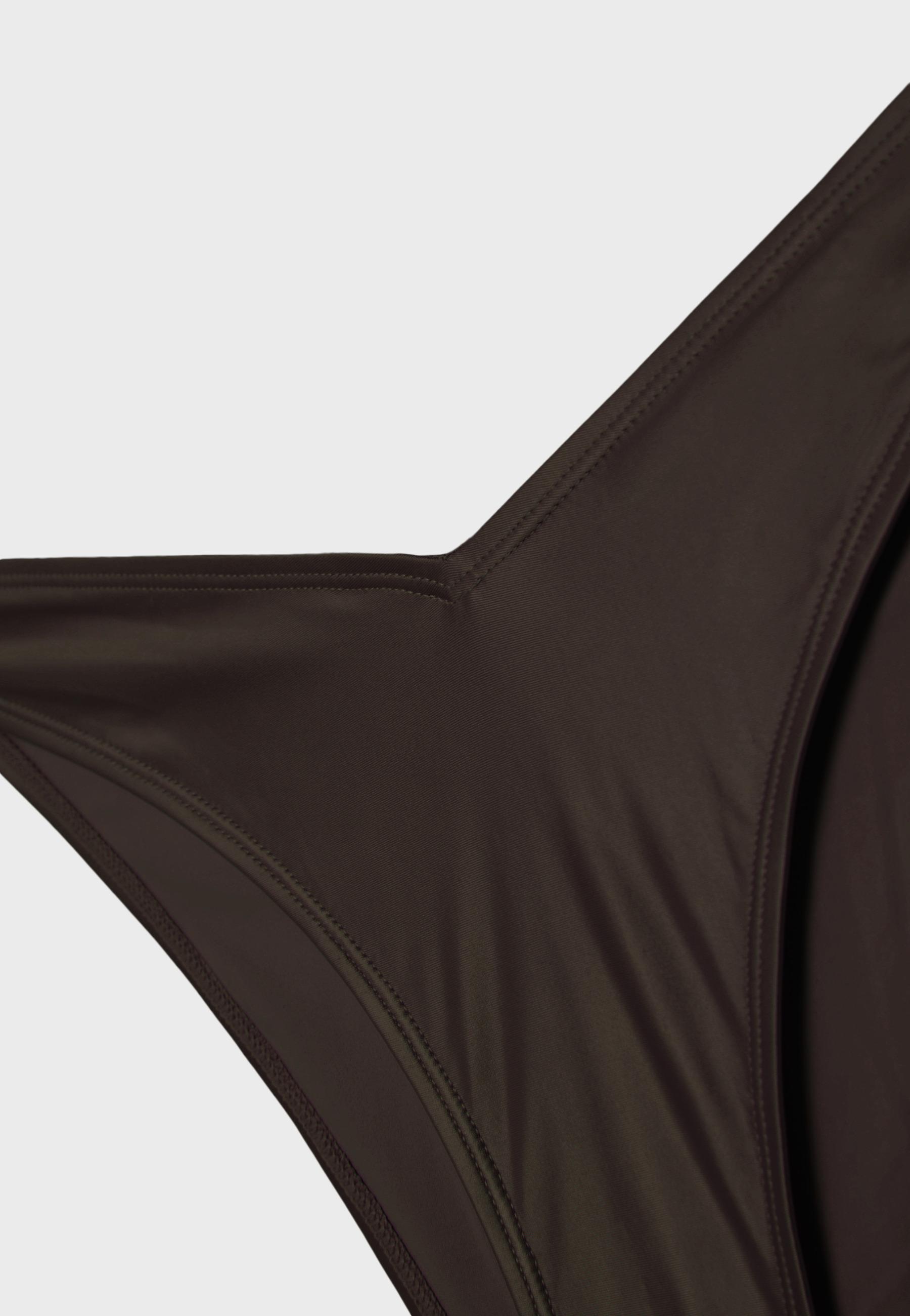 Basic sateen Brazilian bikini briefs — Brown