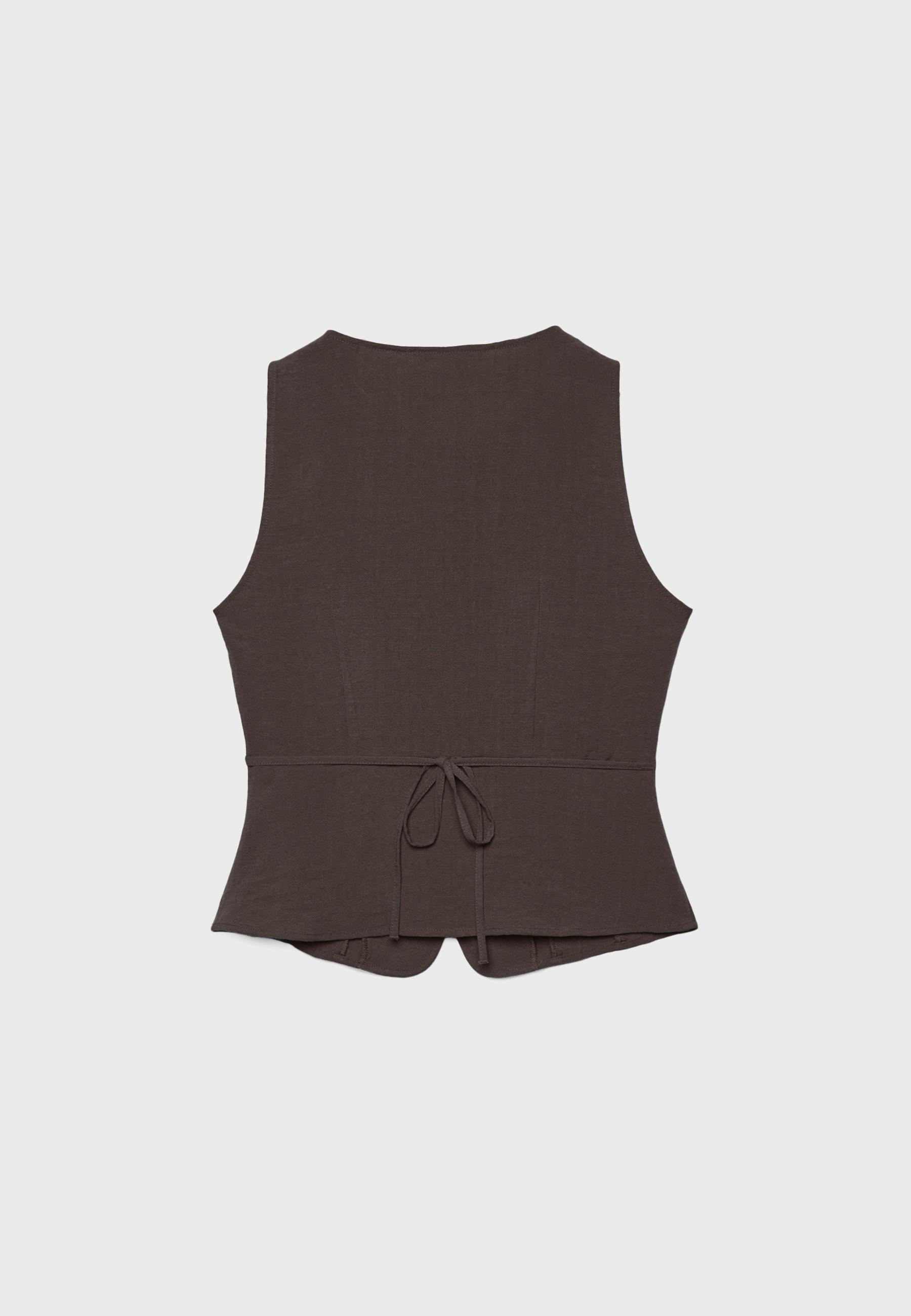 Buttoned waistcoat — Brown