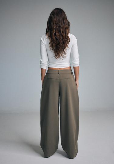 Smart barrel trousers — Brown 5