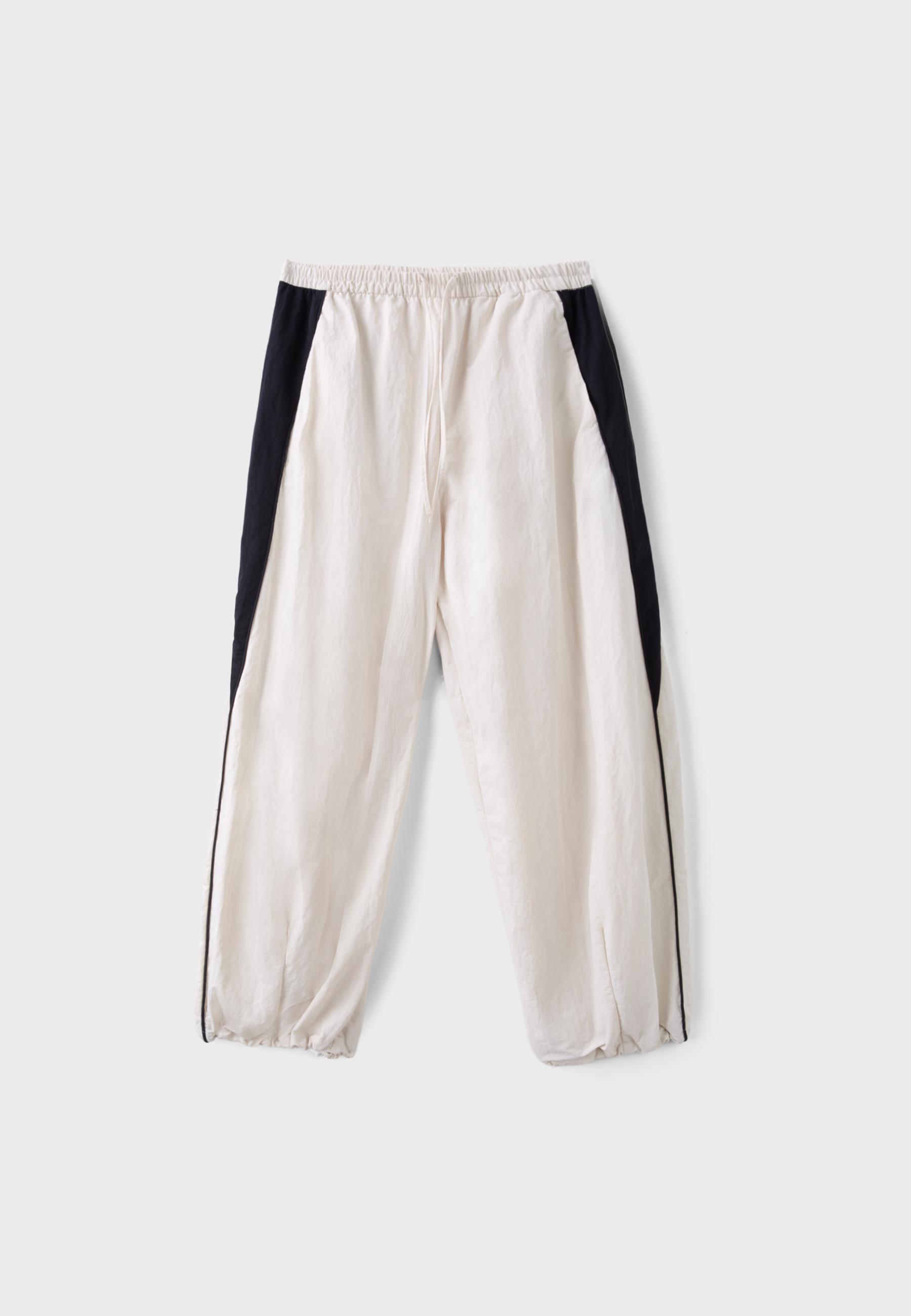Contrast jogger trousers — Ecru