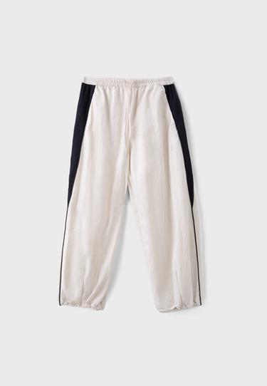 Contrast jogger trousers — Ecru 6