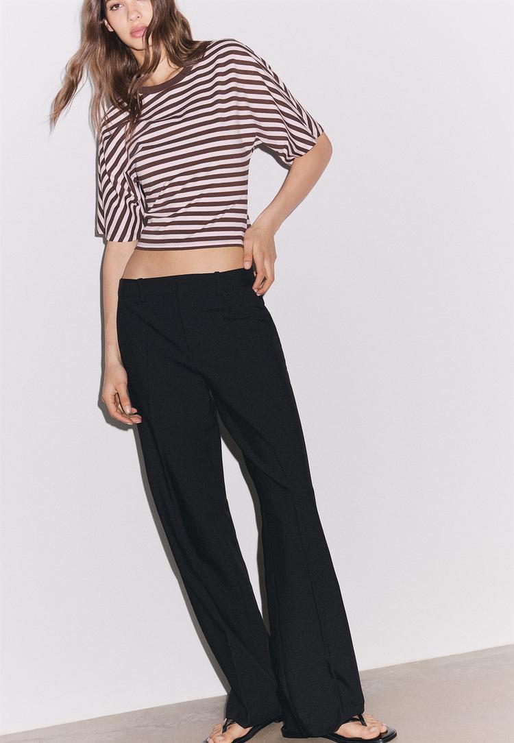 Stradivarius Pantaloni Eleganți Cu Buzunare Negru 38