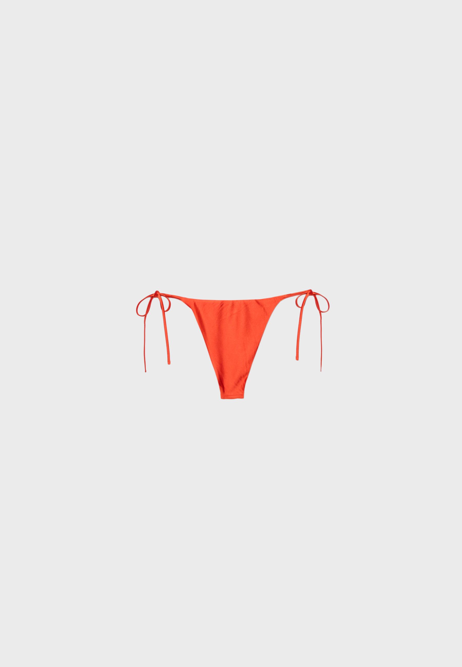 Satin Brazilian bikini briefs — Orange