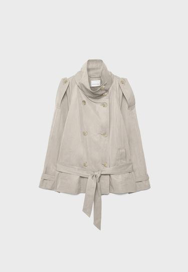 High neck trench coat — Beige 7