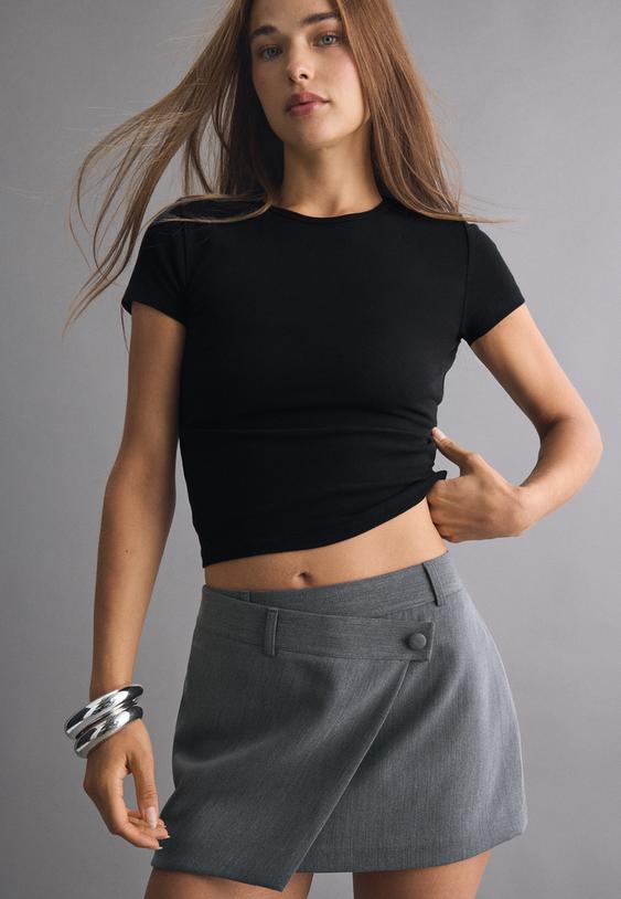 gonna pantalone mini incrociata