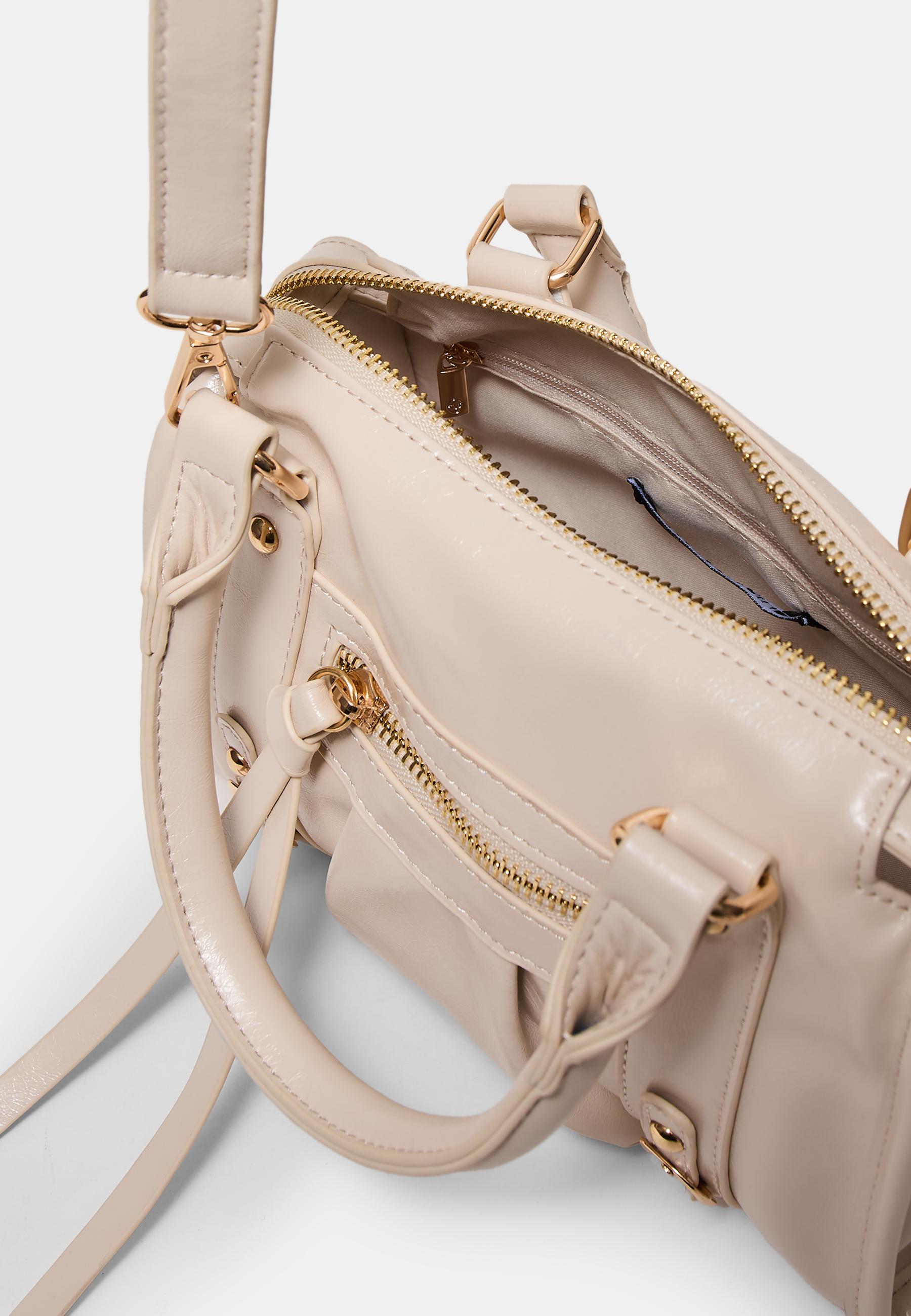 Stradivarius Fermuarlı bowling tipi çapraz askılı çanta görsel 6