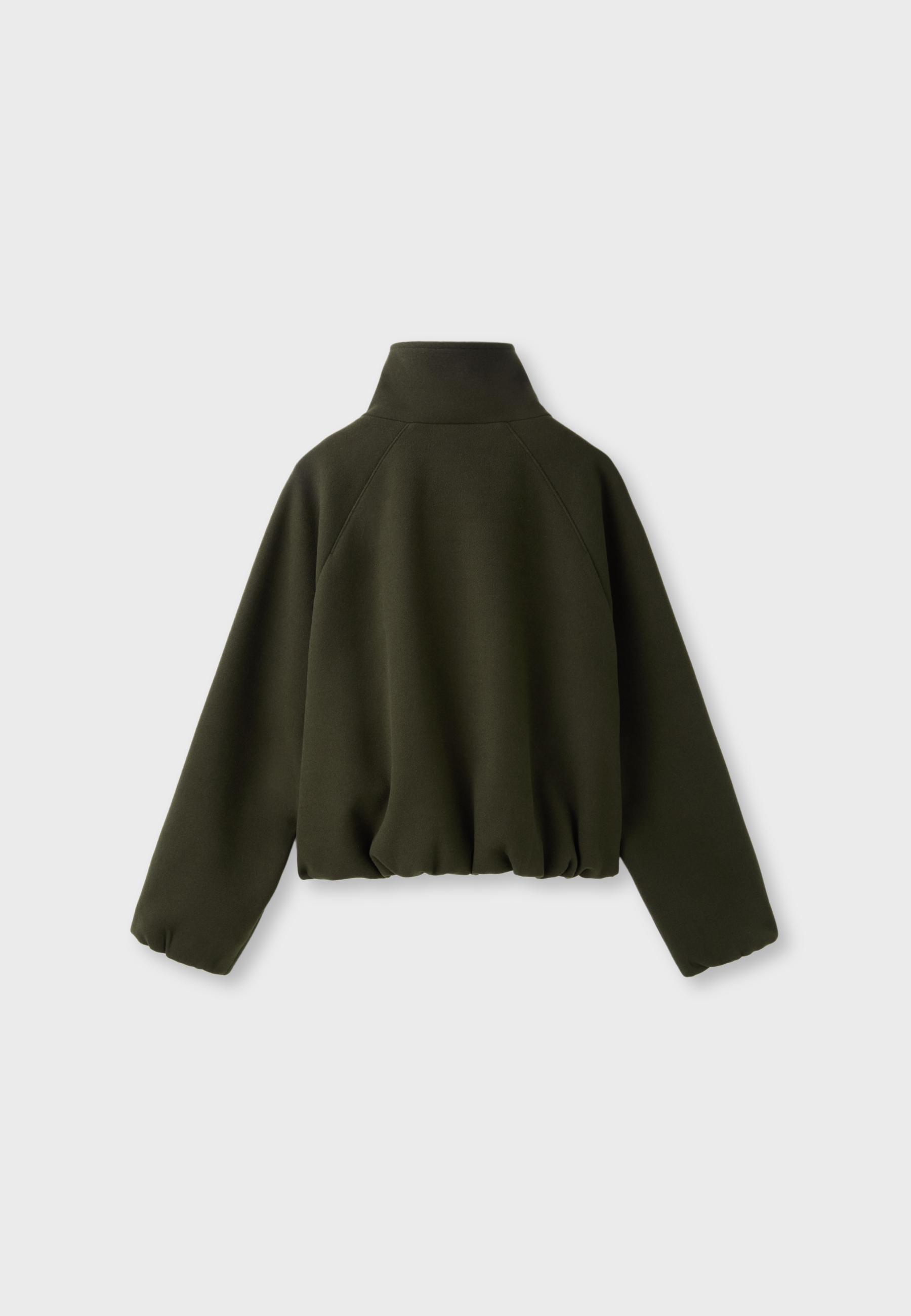 Soft-touch bomber jacket — Khaki