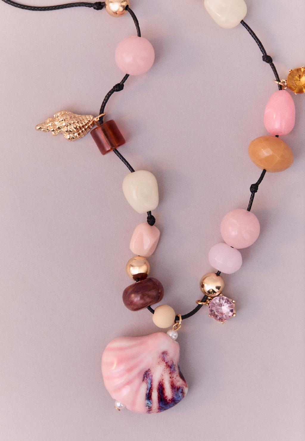 Seashell beaded necklace