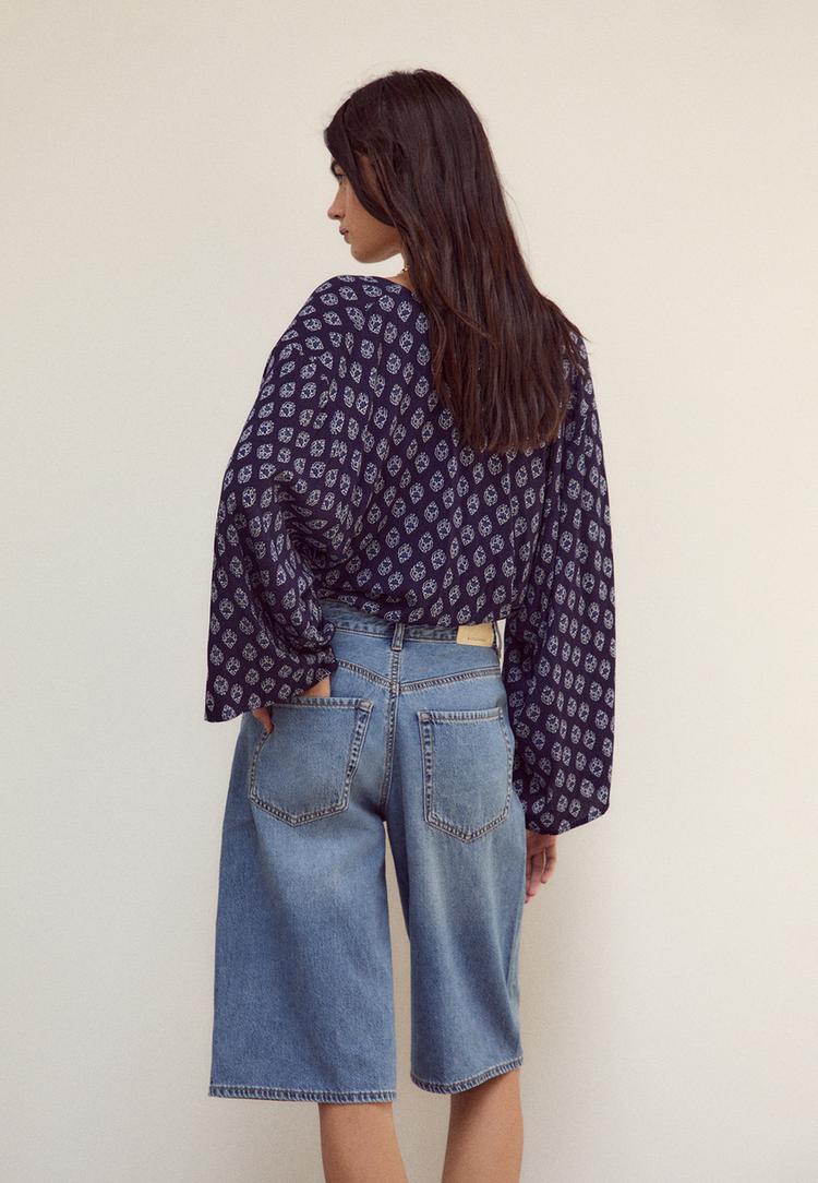 blusa fluida nudo