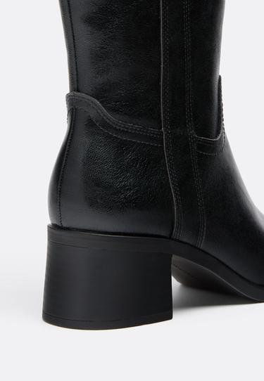 Equestrian heel boots — BLACK  4