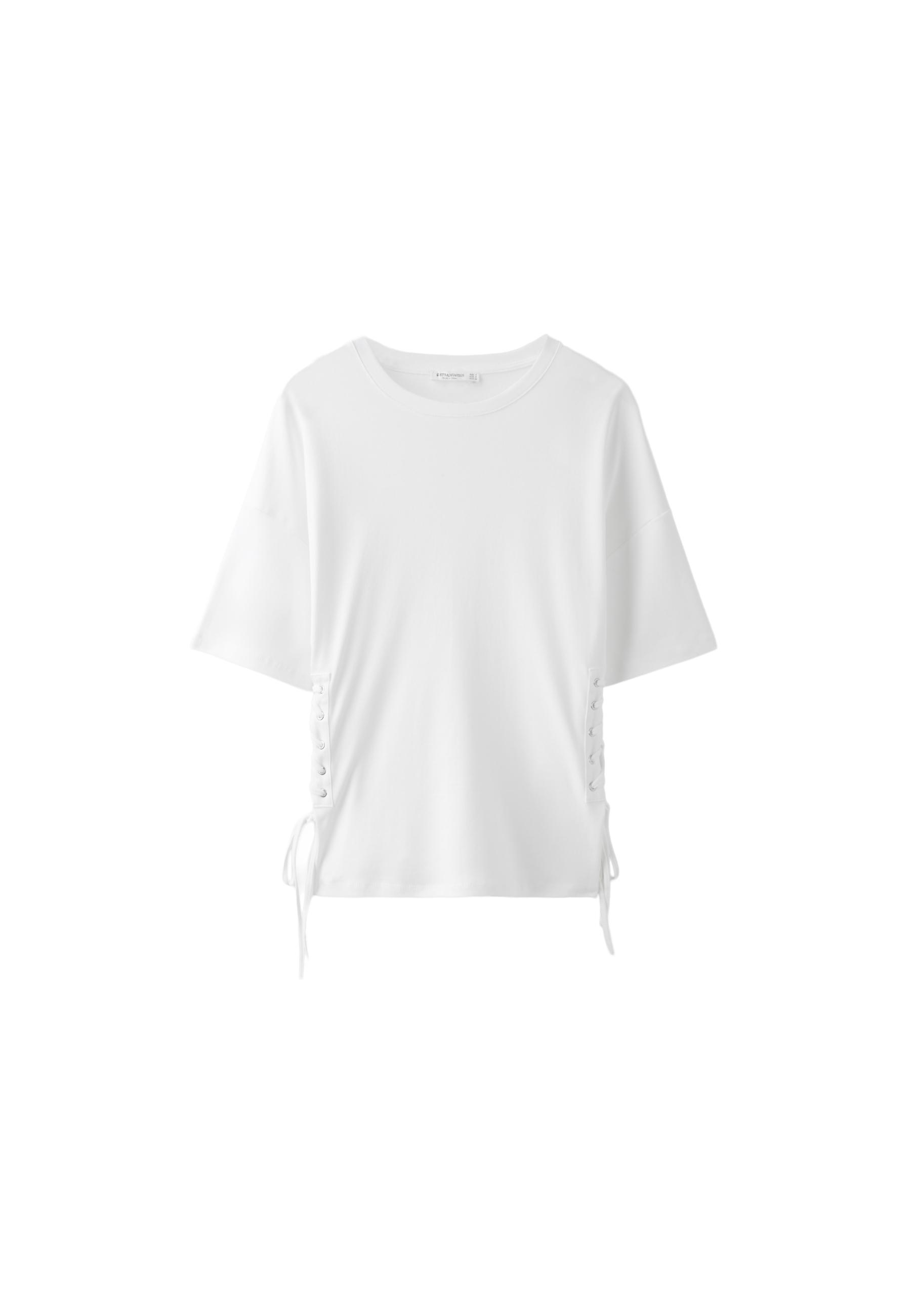 T-shirt with side ties — Ecru