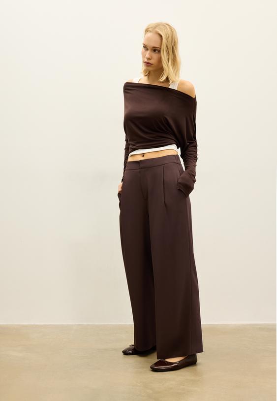 pantalon culotte vestir pinzas