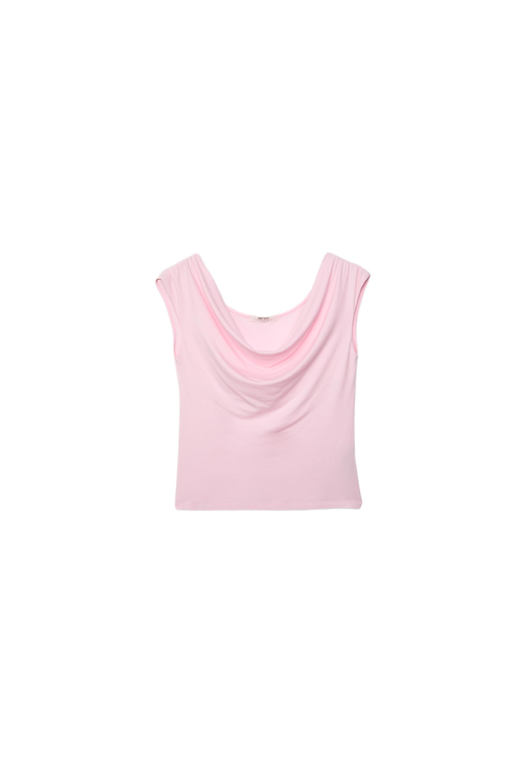 Multi-position sleeveless top — Pastel pink