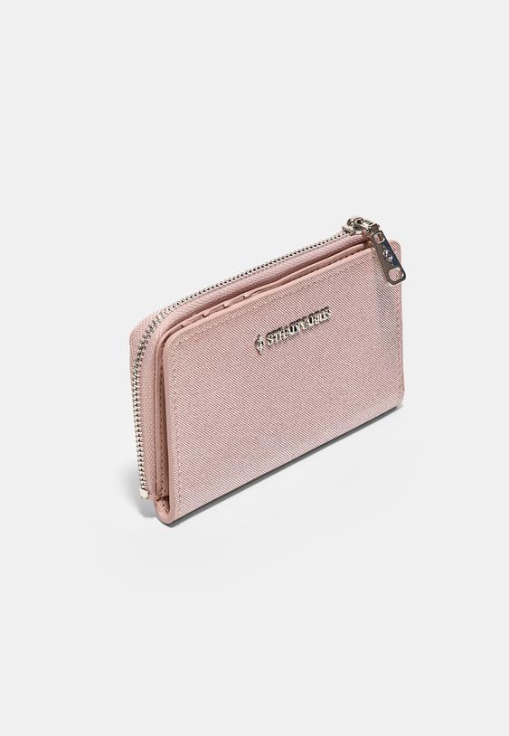 Stradivarius Shimmery Card Holder Pastel Pink Os