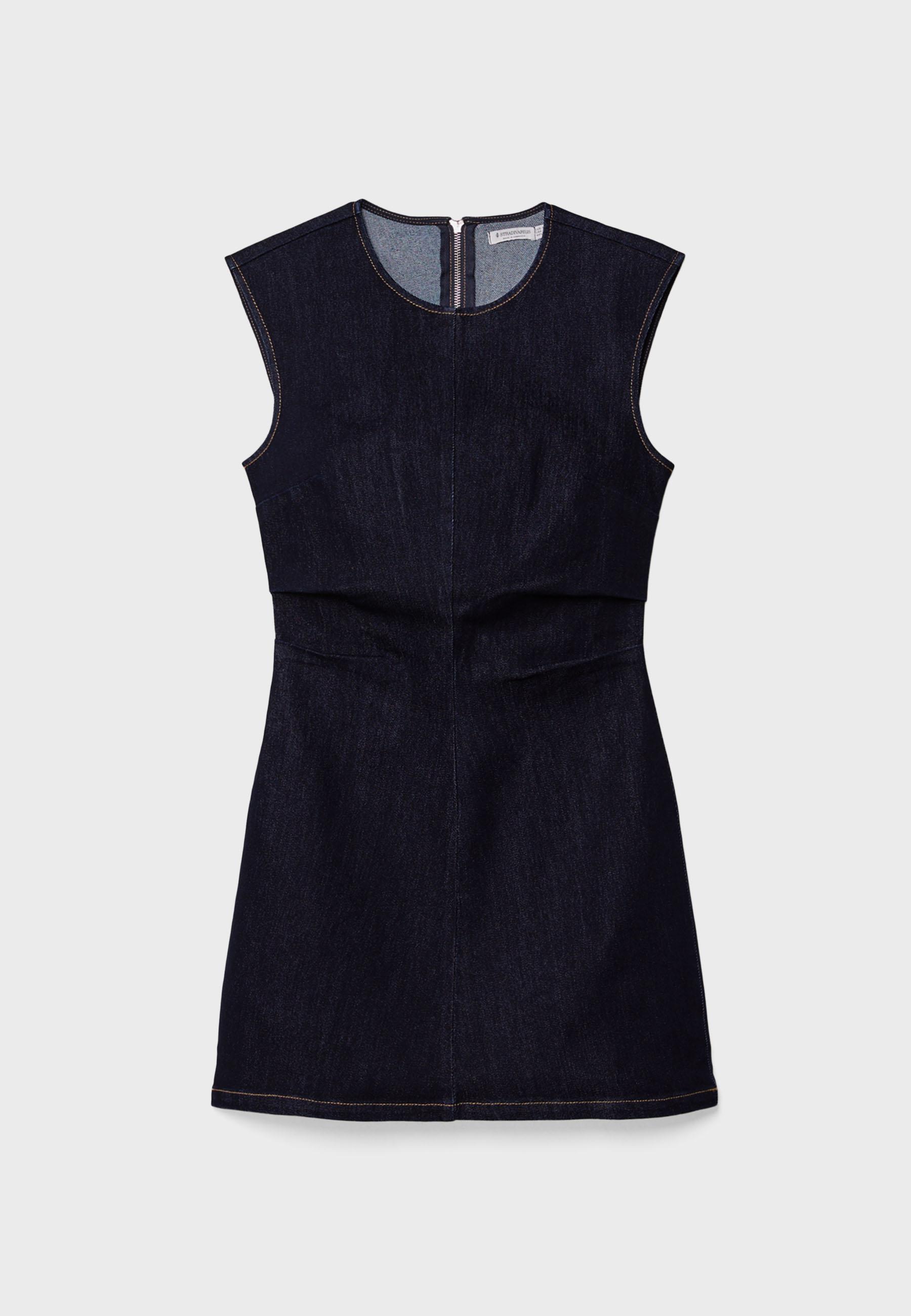 Short denim dress — OVERDYED BLUE DENIM
