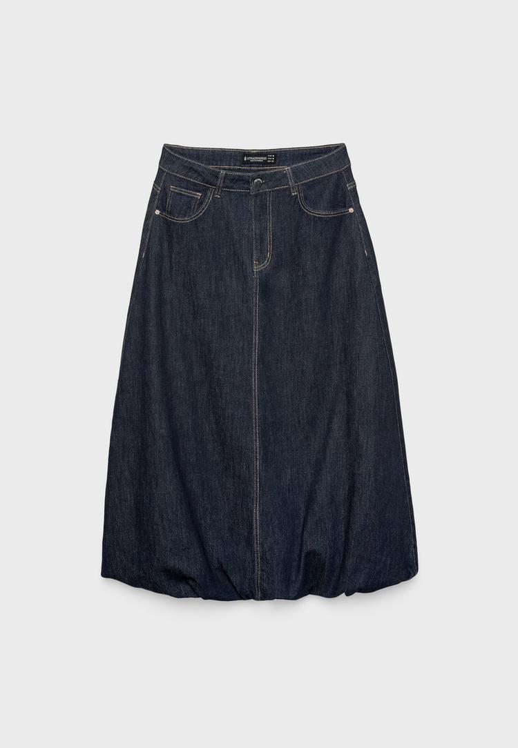 Uzun denim balon etek_3