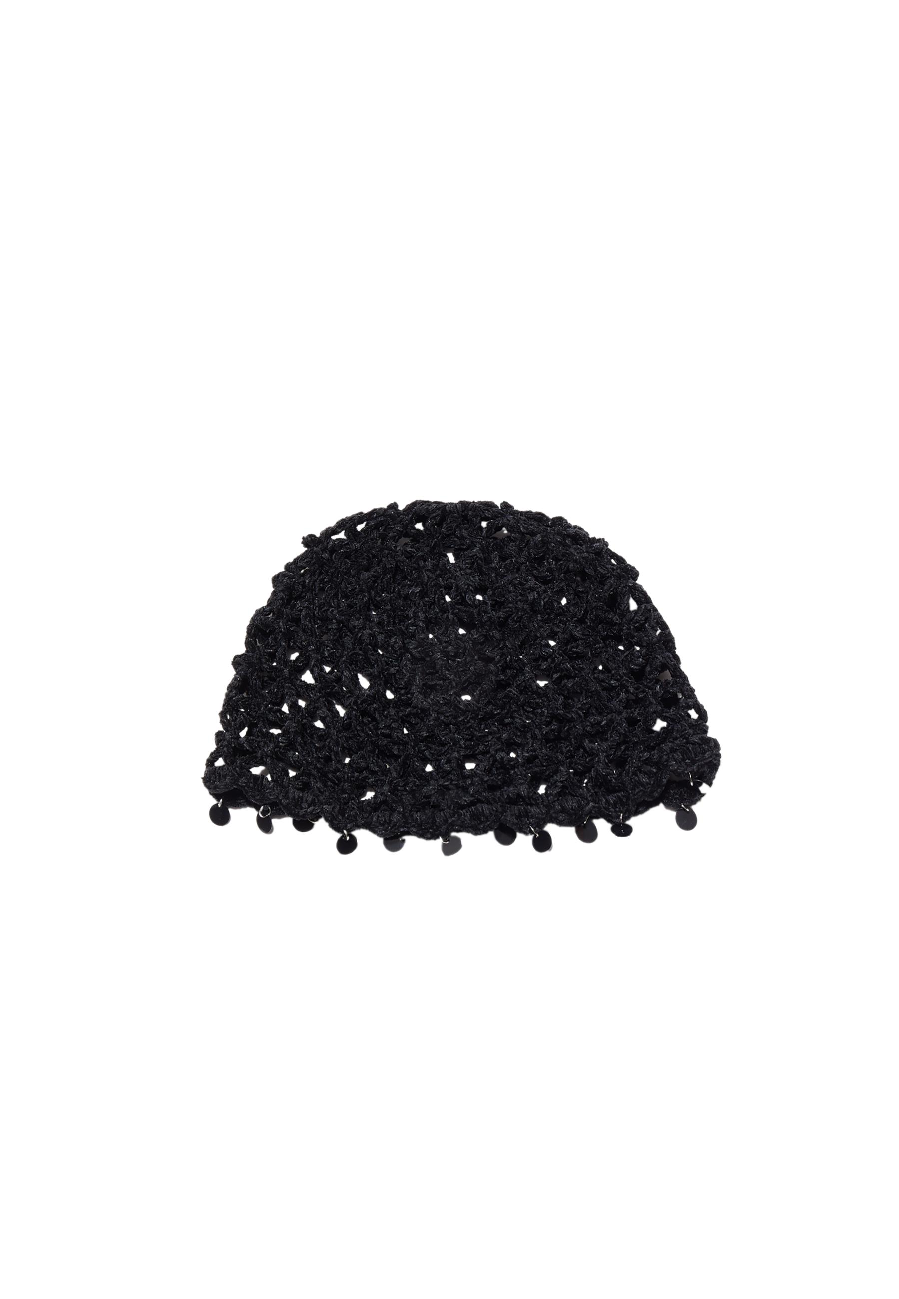 Beaded cap — Black