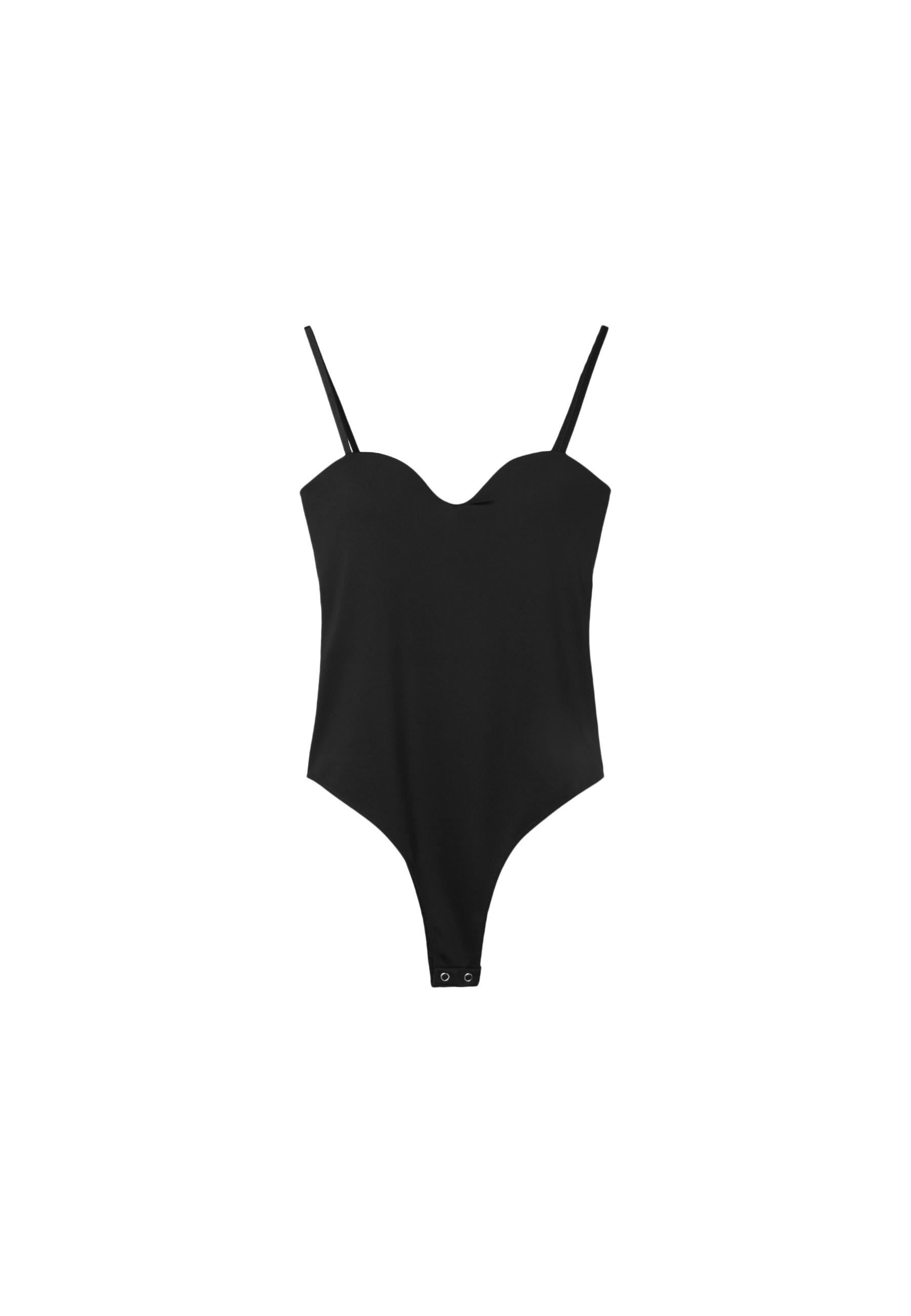 Padded cup bodysuit — Black
