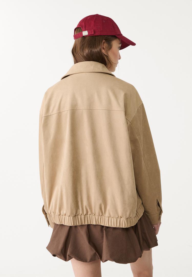 chaqueta bomber efecto ante