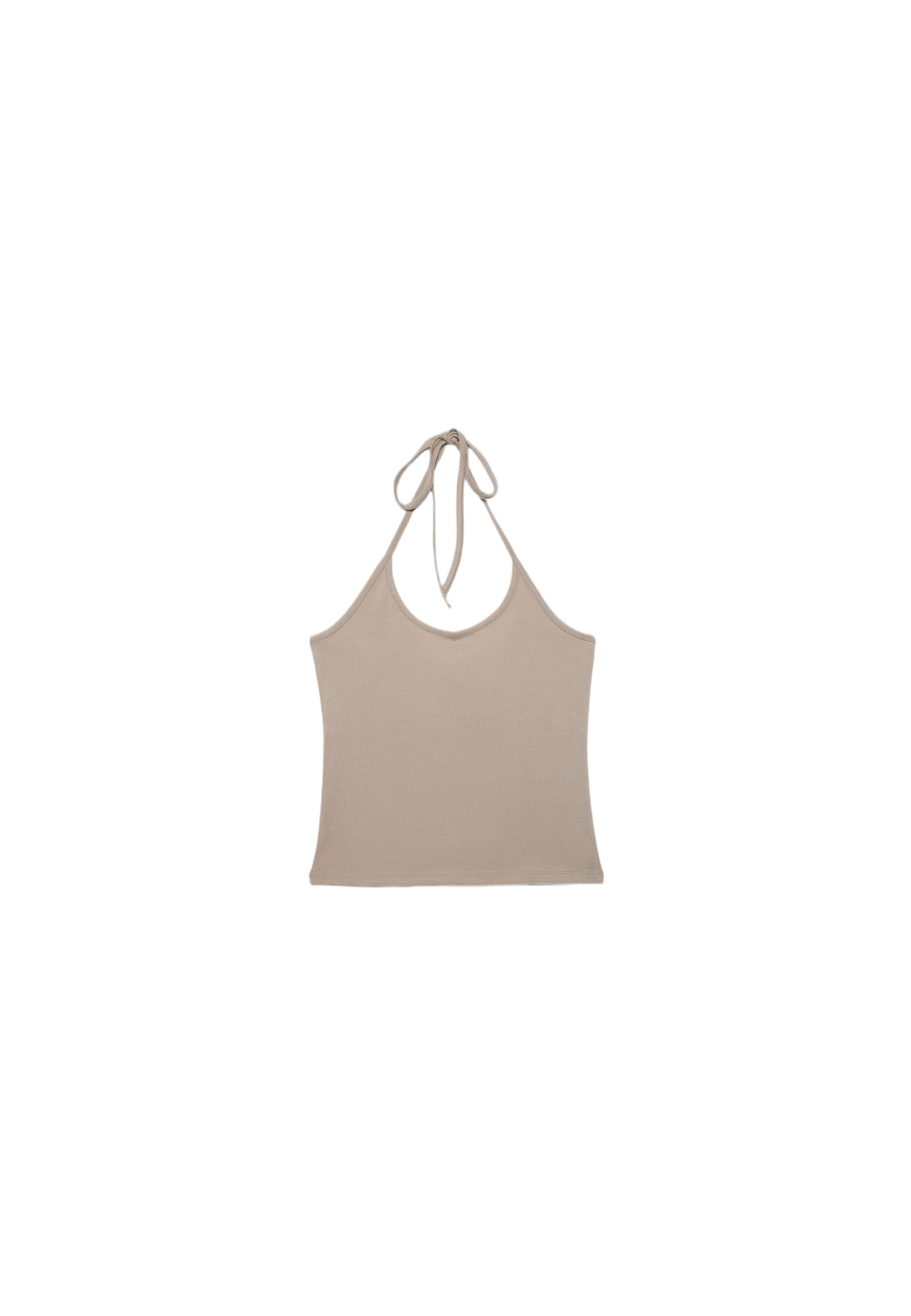Knit halter top — Beige