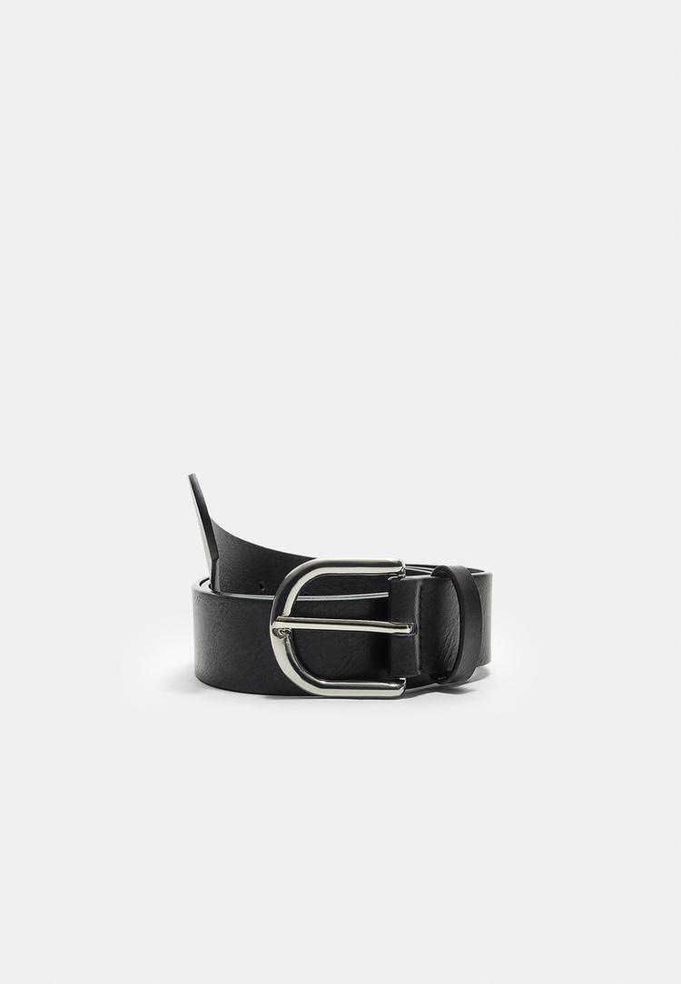 cintura basic con fibbia rotonda