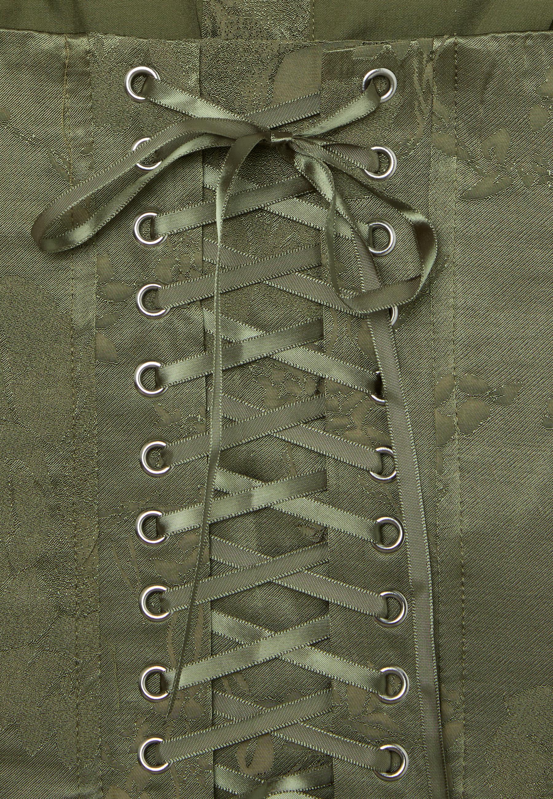 Lace-up corset — Khaki