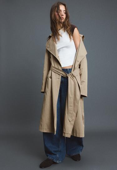 Long basic trench coat — Beige 1