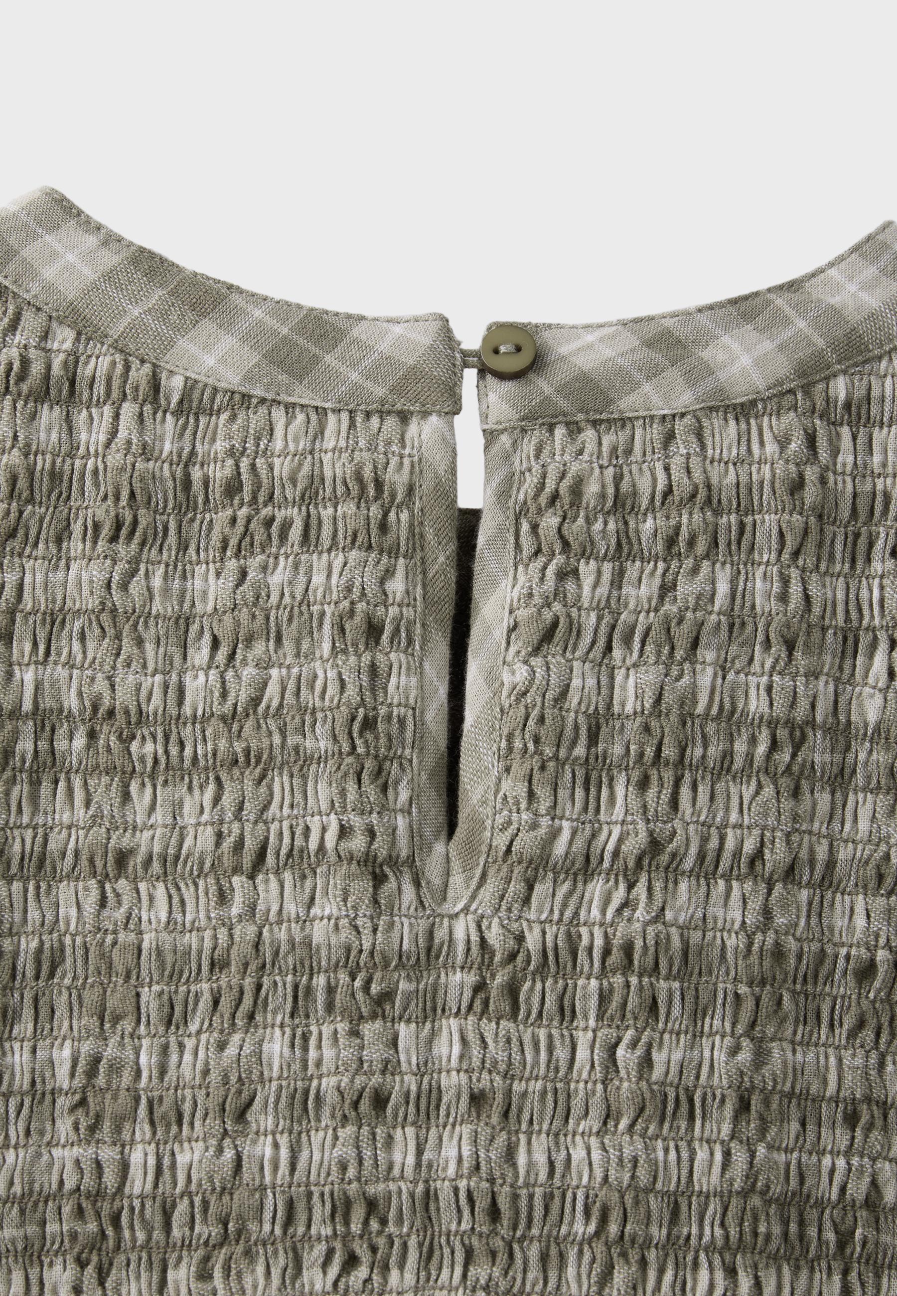 Short sleeve peplum blouse — Khaki