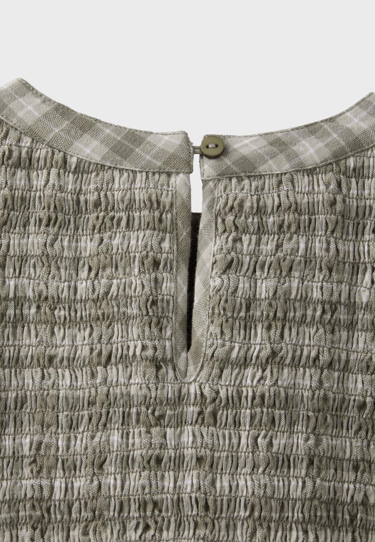 Short sleeve peplum blouse — Khaki