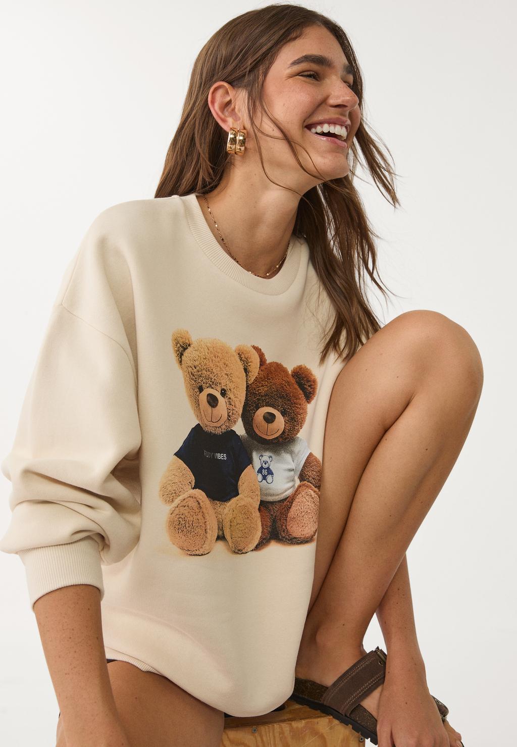 Sudadera estampado osos