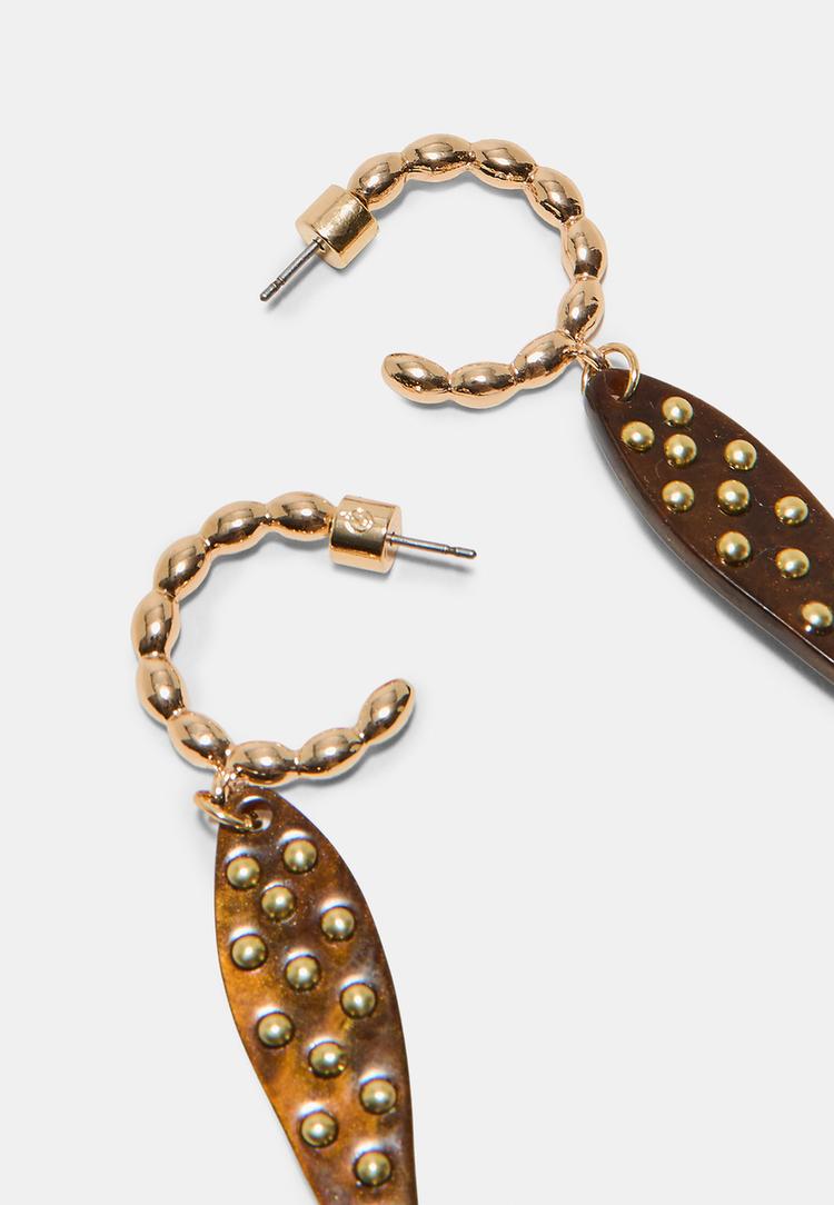 Stradivarius Σκουλαρίκια Ψάρι Με Τρουκς Χρυσαφί Os φωτογραφία