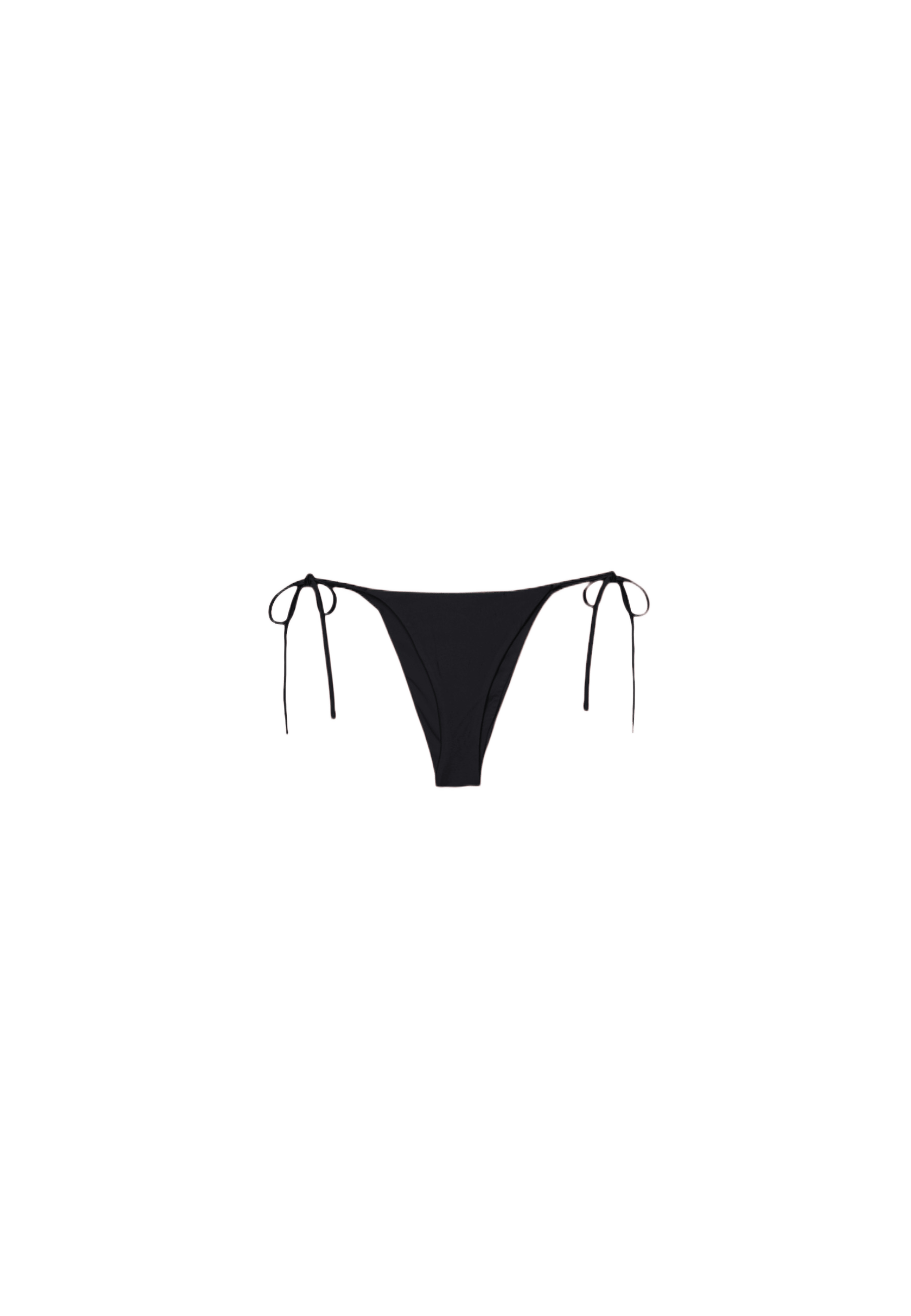 Sateen Brazilian bikini bottoms — Black