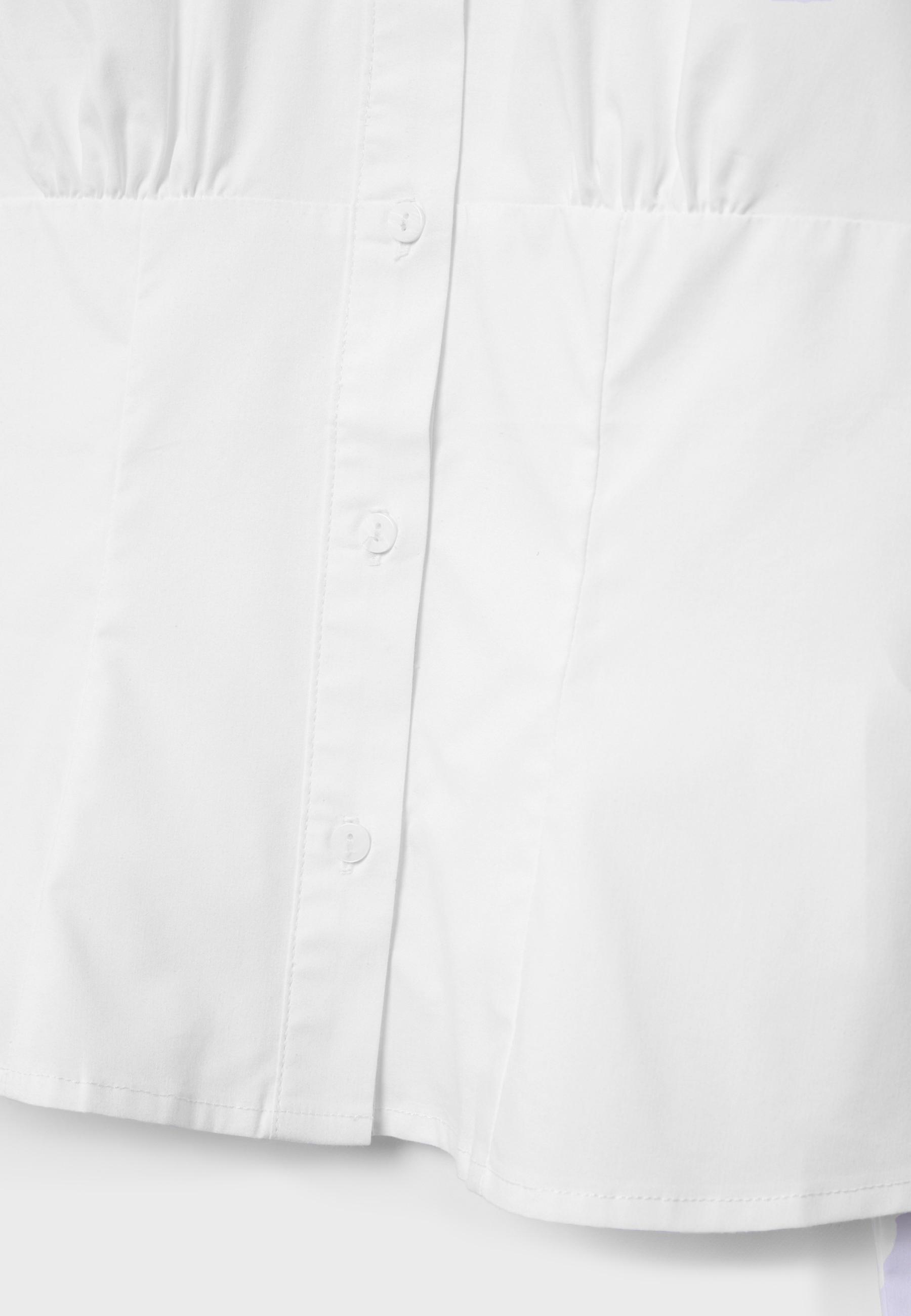 Fitted shirt with underbust seam — White