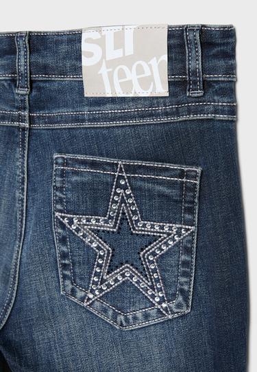 Embroidered bell bottom jeans — LIGHT GREY DENIM WASH 9