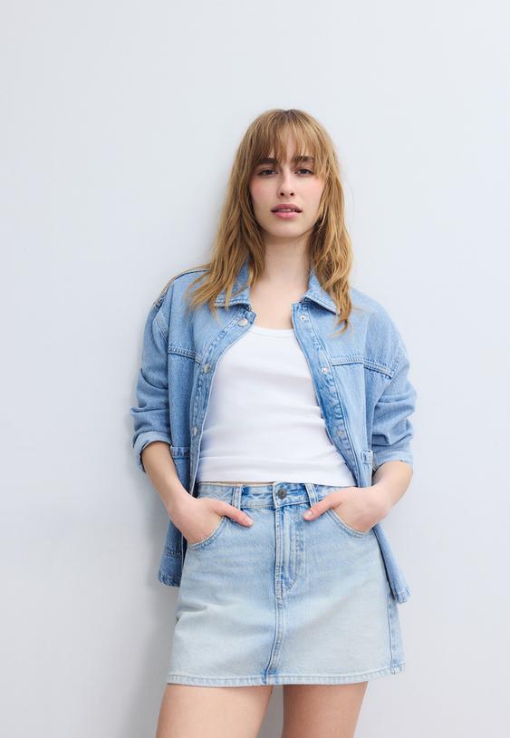 d60 mini jupe en jean basique