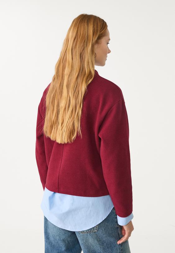 t shirt in maglia con collo rotondo