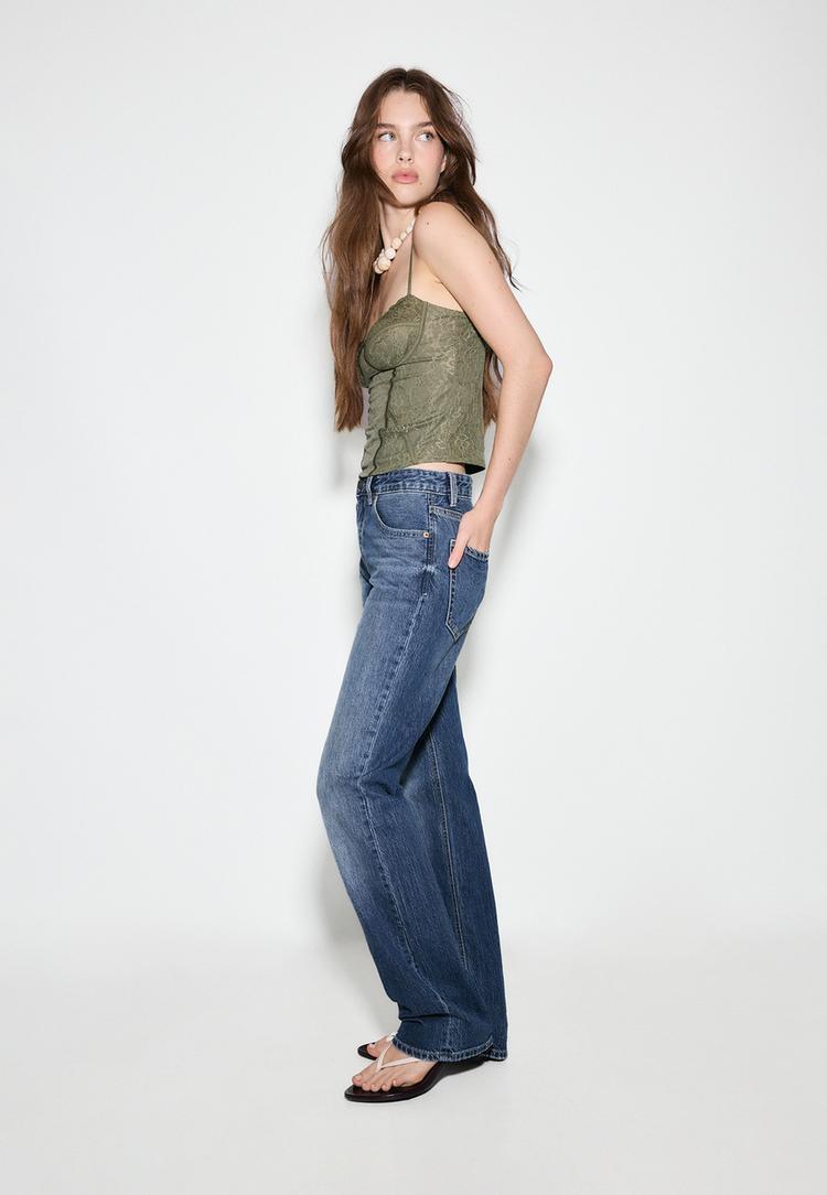 d98 vintage efektli straight fit jean