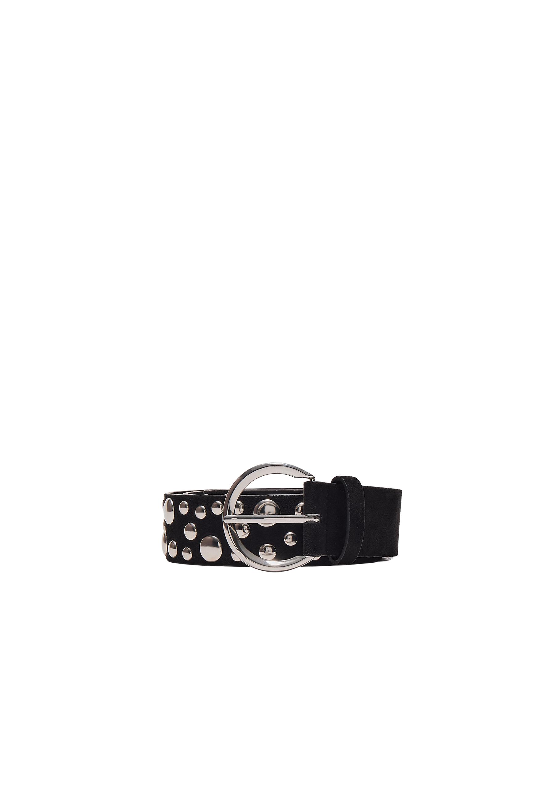 Belt with irregular multi-studs — Black