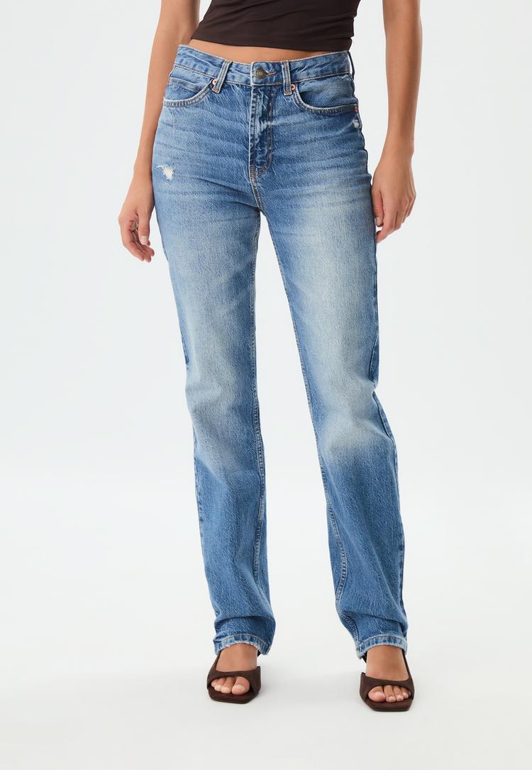 d98 jeans straight efecto vintage