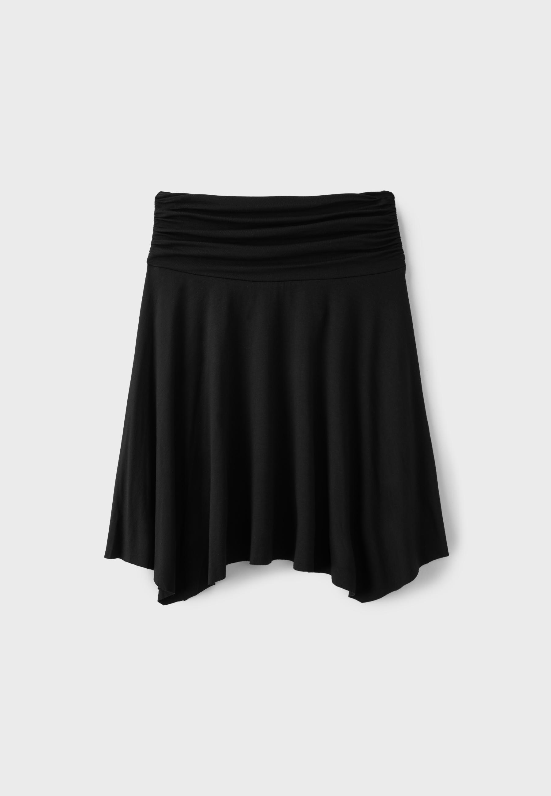 Peaked midi skirt — Black