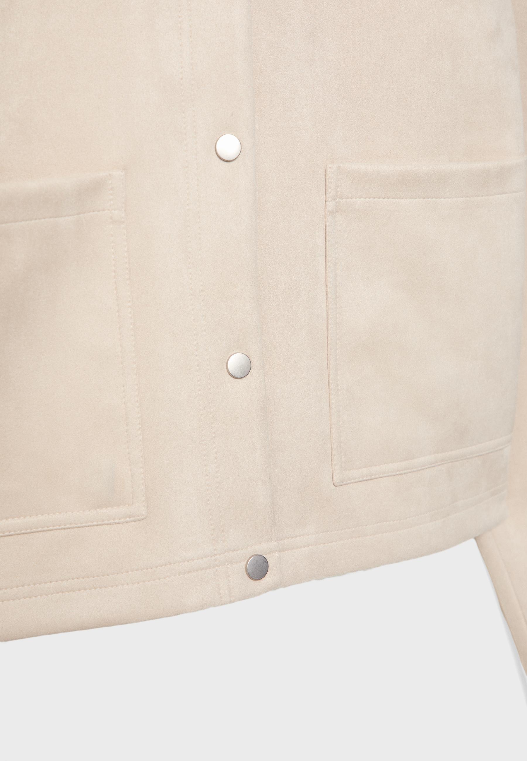 Faux suede jacket — Ecru
