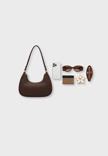 Half-moon shoulder bag — Brown 6
