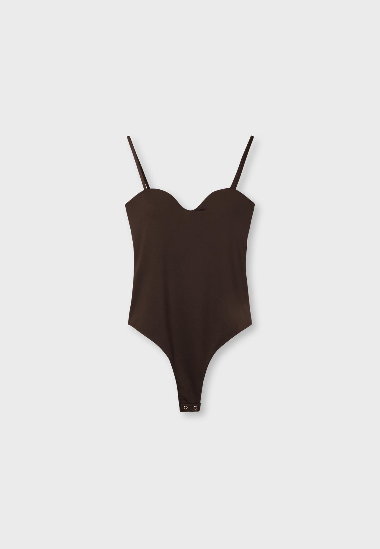 Sculpt  cups bodysuit — Brown